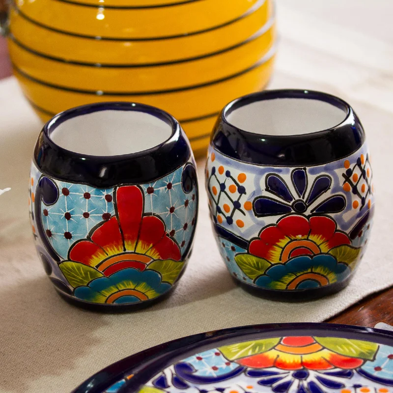  -Non-contact cat thermometerRaining Flowers Handmade Talavera Ceramic Juice Glasses from Mexico (Pair)