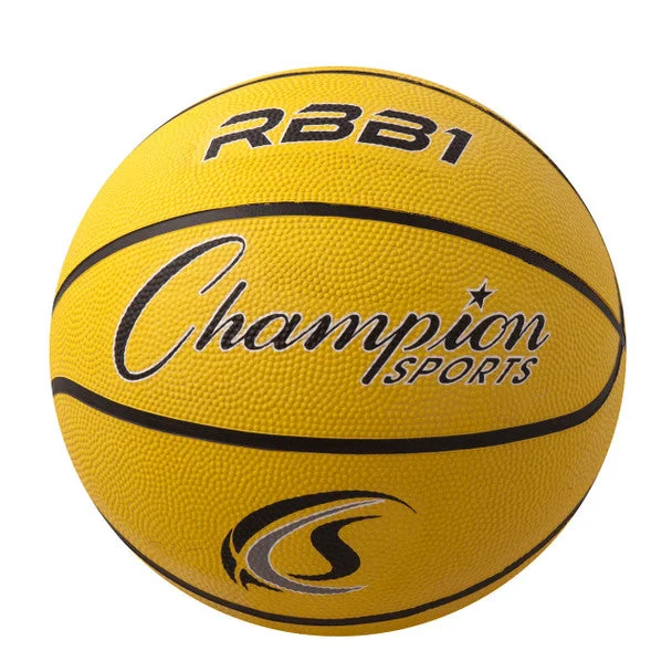 ---Official Size 7 Rubber Basketball, Yellow