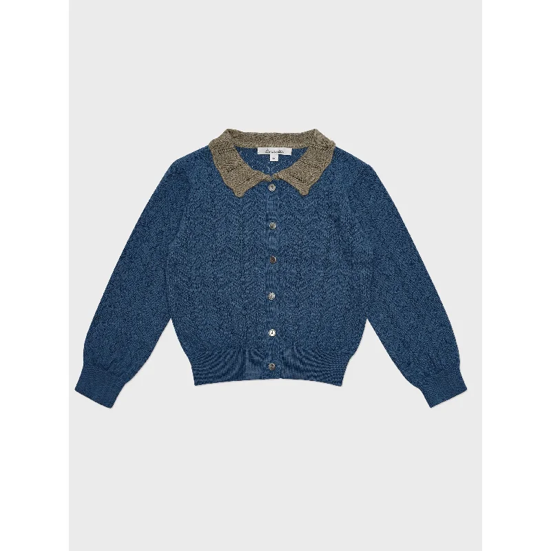 ---Louisiella Abel Knit Cardigan- Blue