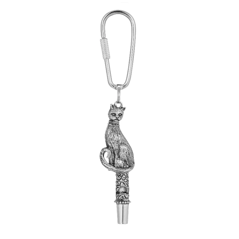 - Parrot climbing and standing wooden frame1928 Jewelry® Pewter Cat Whistle Key Fob