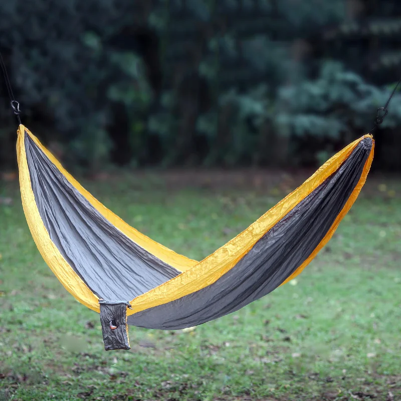 - Climbing pet constant temperature heating padMorning Dreams Grey Yellow Portable Parachute Fabric Hammock (Single)