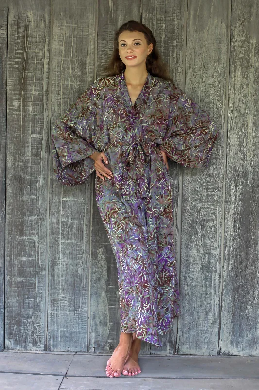 - Pet smart GPS locatorFloral Mansion Sienna Purple Floral Batik on Rayon Long Robe from Indonesia