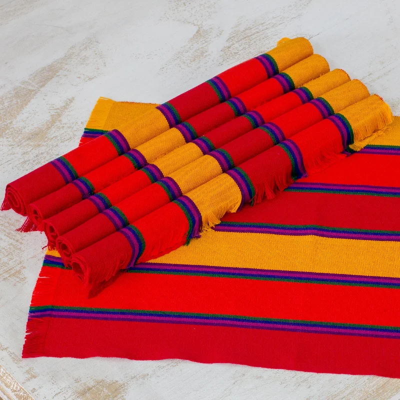 - Pet vitamin complex nutrition tabletsCountry Sunset Six Handwoven Striped Cotton Placemats from Guatemala