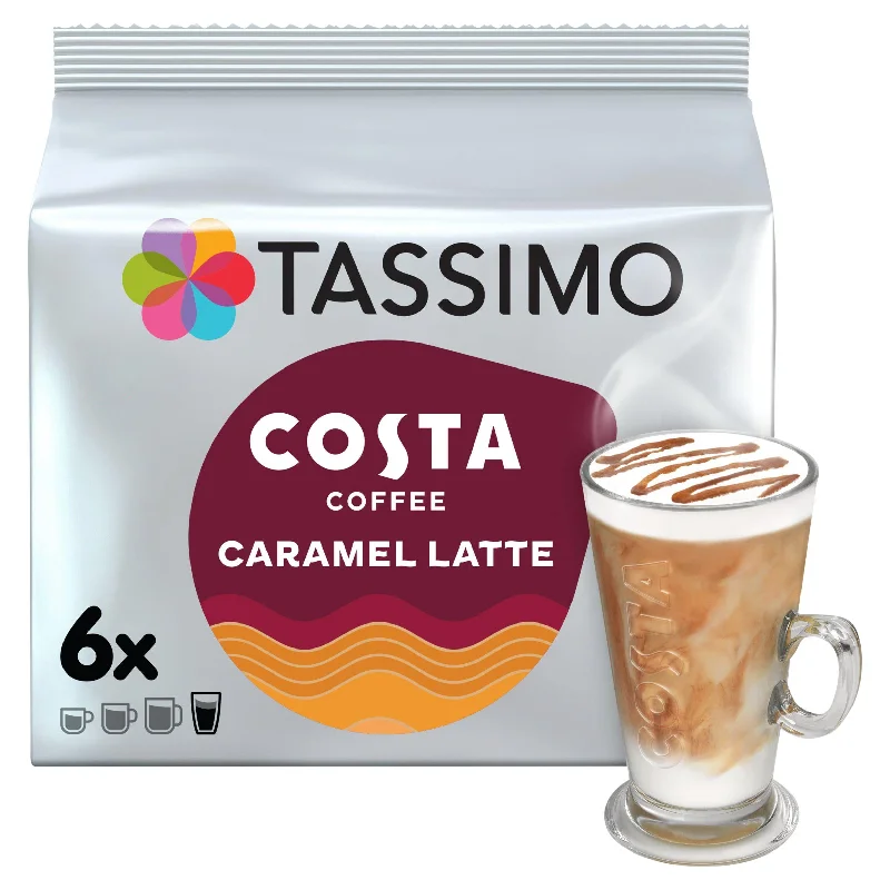 - Pet stroller can be taken on the planeTassimo Costa Caramel Latte Coffee Pods x6