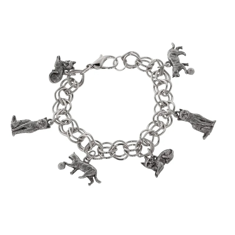 - Cat nail clippers with LED lights1928 Jewelry® Pewter 6 Cat Charm Bracelet