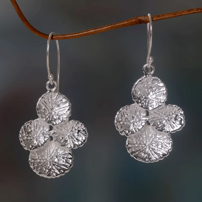 - Automatic induction pet water dispenserAntanan Leaves Sandblasted Silver Leaf Dangle Earrings Handmade in Bali