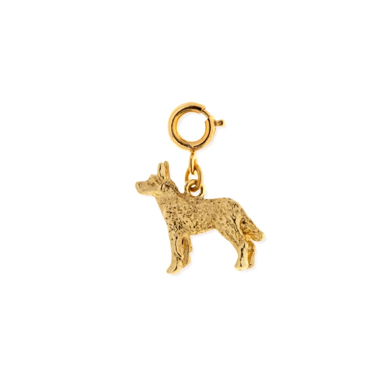 ---1928 Jewelry® 14K Gold Dipped Husky Dog Charm