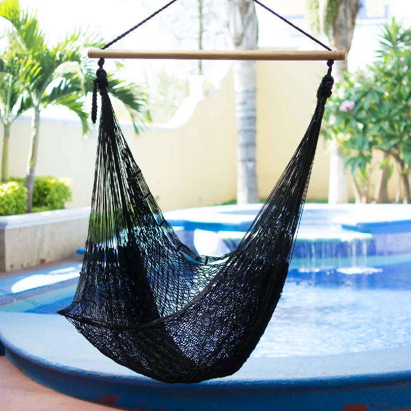 - Pet fence foldable indoorCaribbean Nights Black Nylon Hammock Swing Chair Handmade in Mexico