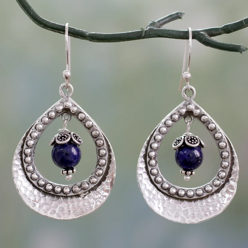 - ​​Pet toys under    yuanJaipur Dazzle Lapis Lazuli in Indian 925 Sterling Silver Dangle Earrings