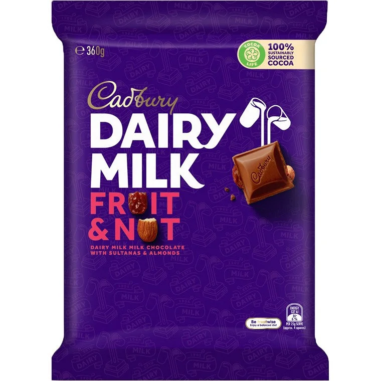 - Pet monitor with cameraCadbury Dairy Milk Fruit & Nut Block, 360g