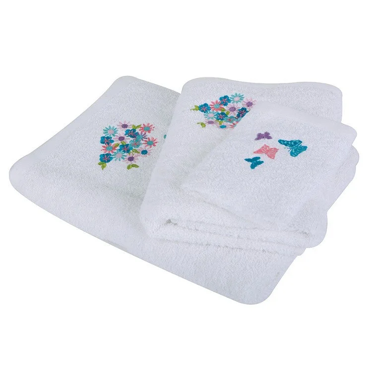 - Deodorizing cat litter tofu litterH&G Embroidered Towel Set, White, 3pce