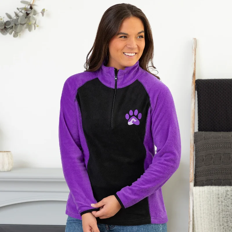 - Custom pet birthday cakePaw Print Polar Fleece Quarter Zip Pullover