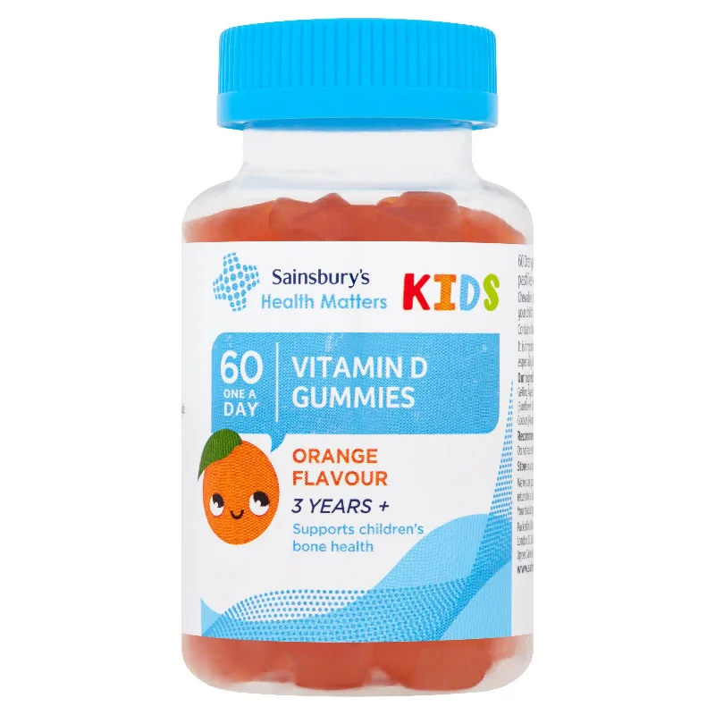 - Air box TSA certified check-inSainsbury's Kids Vitamin D Gummies Orange Flavour 3 Years + One a Day x60