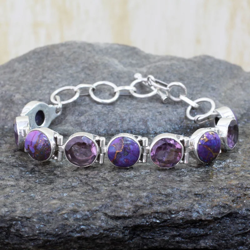 - Pet tear stain cleaning wipesSpiritual Friendship Amethyst and Purple Turquoise Sterling Silver Bracelet