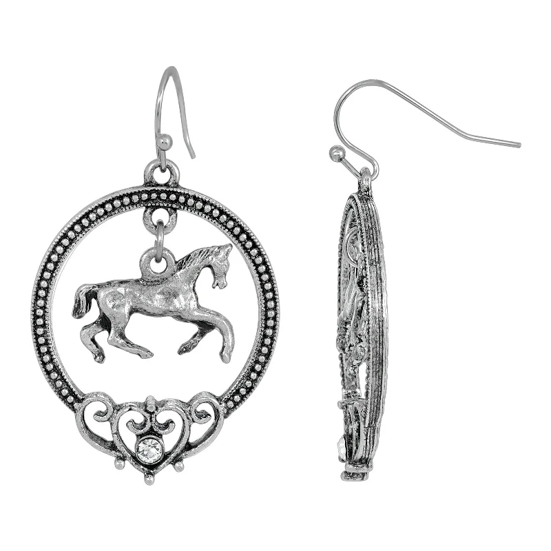 - Pet diabetes prescription food1928 Jewelry® Silver Tone Horse Hoop Earrings