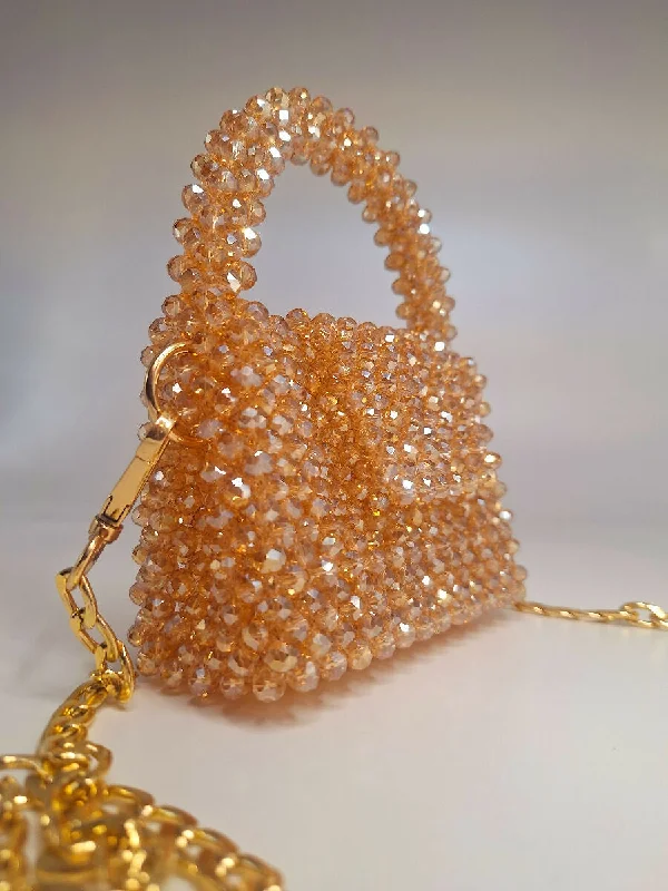 - Pet tear stain cleaning wipesLulua Stitches Handmade Small Gold Crystal Bag