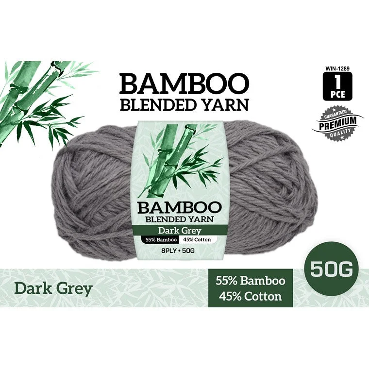 - Pet tear stain cleaning wipesBamboo Cotton Blend Yarn, Dark Grey