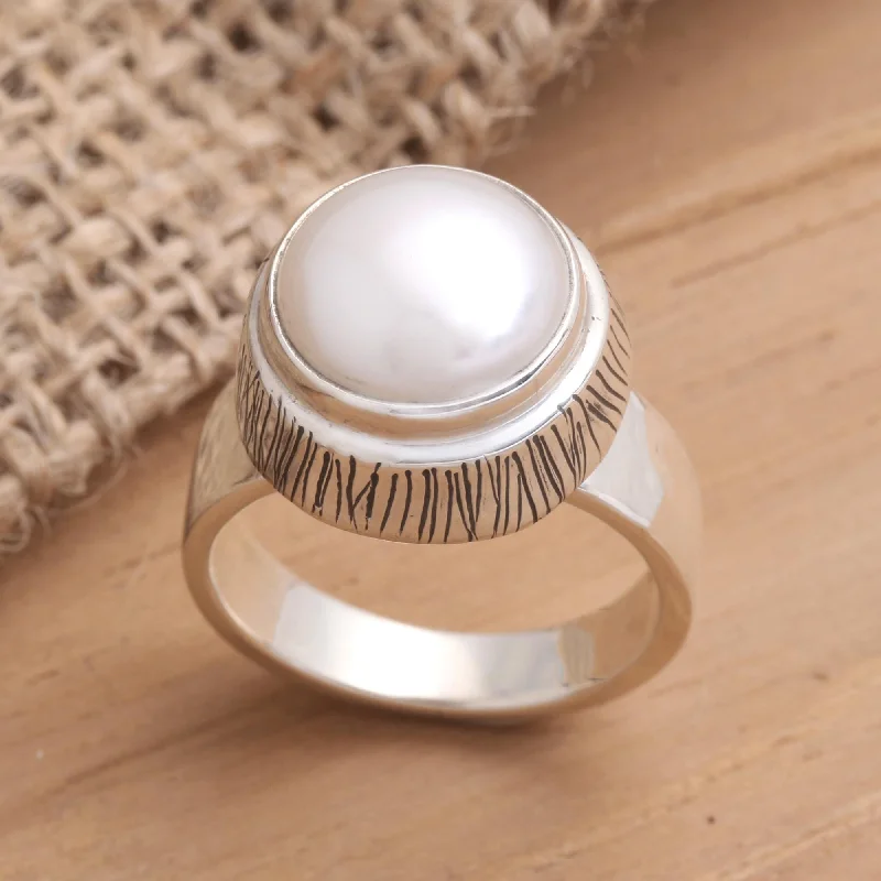 - Chinchilla cooling ice nest ceramic plateGlowing Button Cultured Pearl Cocktail Ring Crafted in Bali