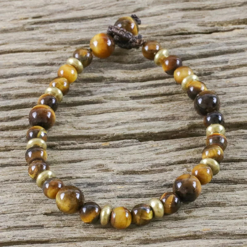 - ​​Pet toys under    yuanCourageous Eye Hand Crafted Bead Bracelet of Tiger's Eye and Brass