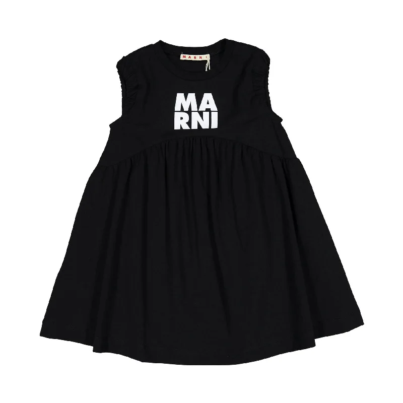 - ​​Pet toys under    yuanMarni Black Logo Dress