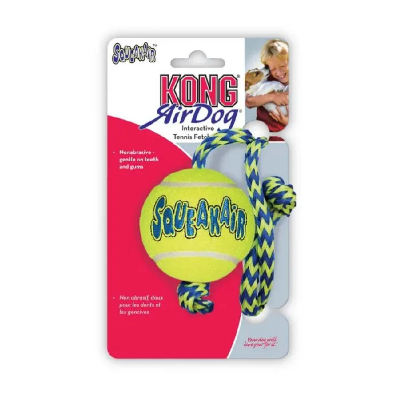 - Pet vitamin complex nutrition tabletsKONG Airdog Squeaker Ball Rope Medium