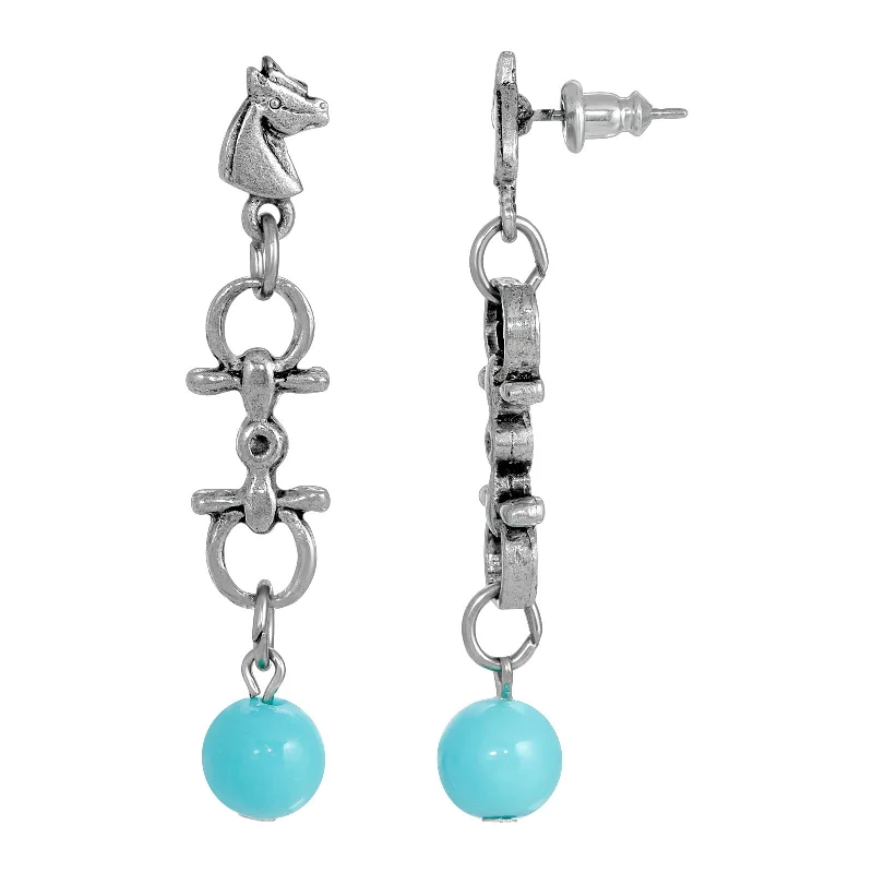 - Cat stress soothing spray1928 Jewelry® Silver Tone Turquoise Bead Horse Head