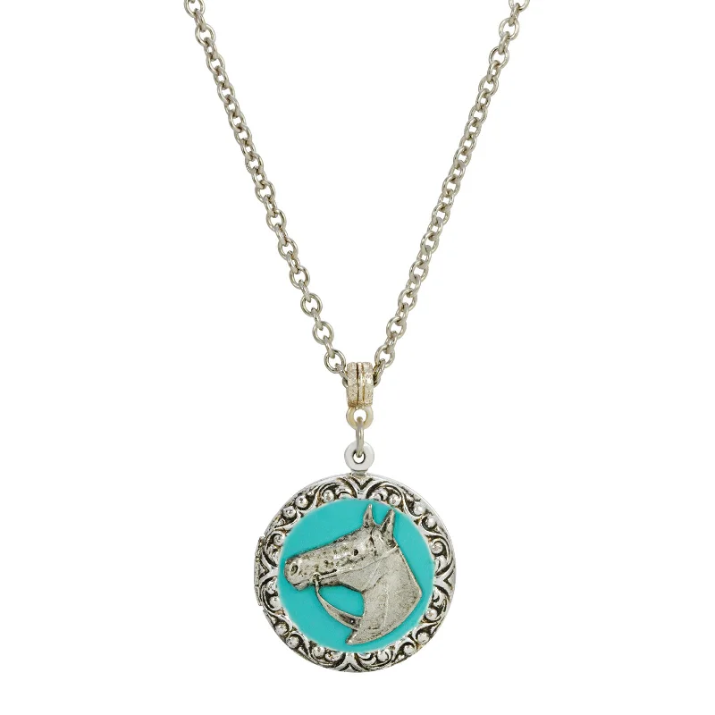 - Cat nail clippers with LED lights1928 Jewelry® Silver Tone Turquoise Enamel Horse Necklace 24"