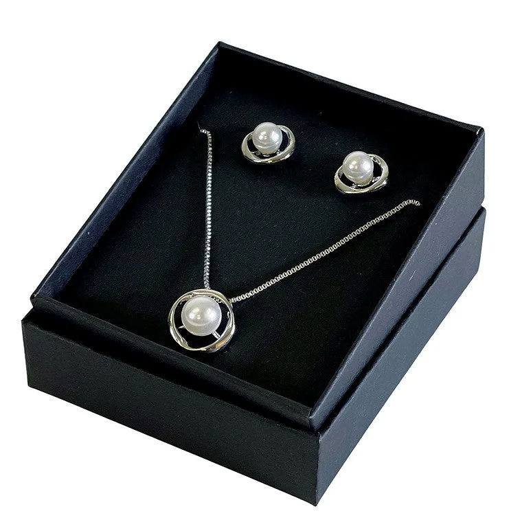 - Pet water dispenser UV sterilization versionSilver Necklace & Earrings, Circle With Pearl Set In Gift Box