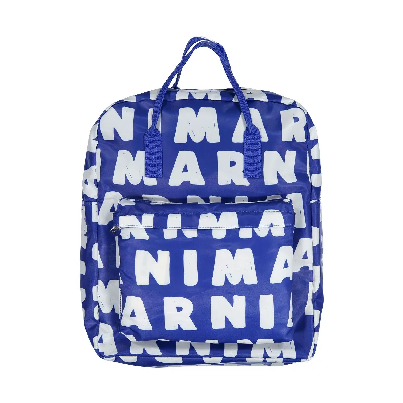 - Rabbit grass rack to prevent waste food boxMarni Blue Logo All Over Backpack