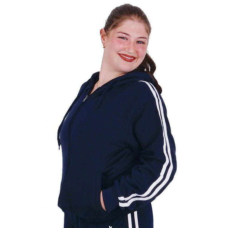 - Organic cotton dog bibsZip Thru Fleece w/ Stripe Navy, XXXL