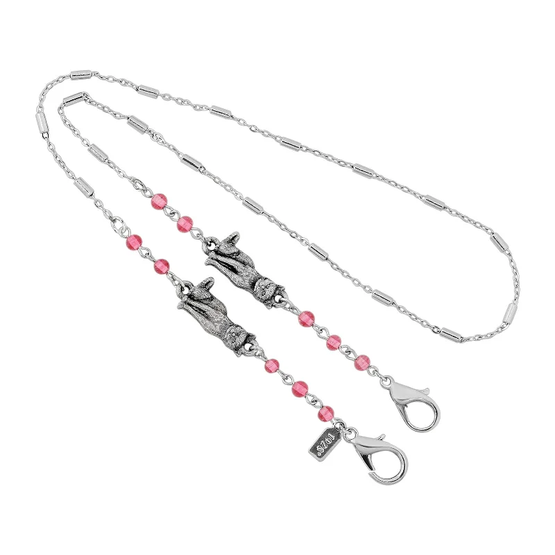 - Pet smart GPS locator1928 Jewelry® Silver Tone Pink Bead Cat Mask Holder 22"