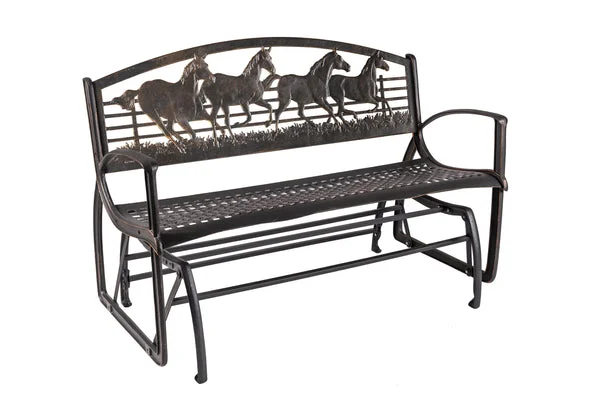 - ​​Christmas pet Christmas clothingGlider Bench Cast Iron Running Horse