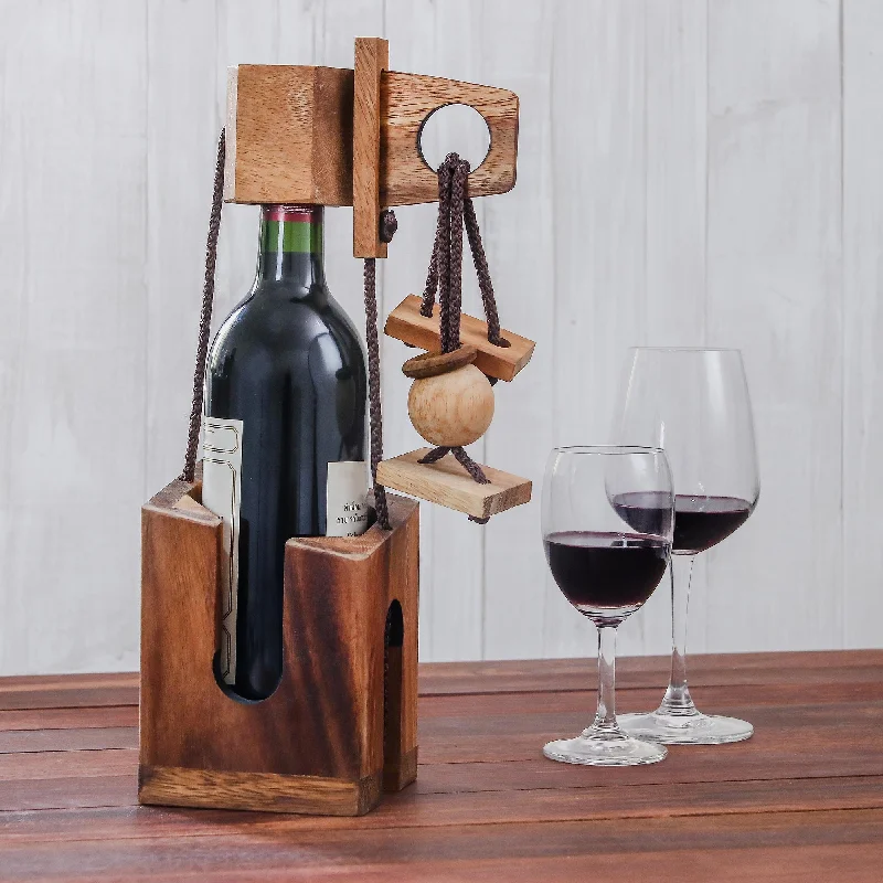 - Rabbit grass rack to prevent waste food boxDon't Break The Bottle Wood Puzzle and Wine Bottle Holder from Thailand