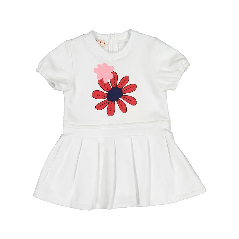 - Pet fence foldable indoorMarni White Flower Pleated Bottom Baby Dress