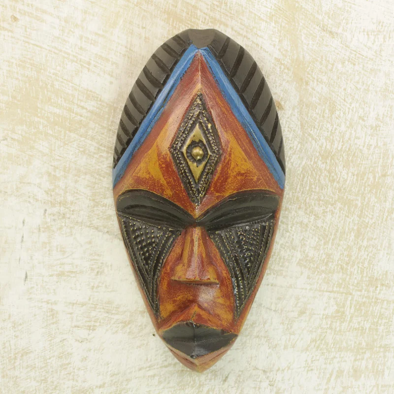 - Degradable pet feces bagJabu Hand Carved African Sese Wood Mask with Brass Plate