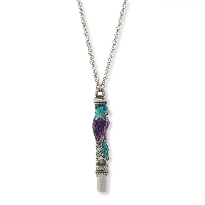 - Foldable and portable cat bag1928 Jewelry® Pewter Purple And Blue Enamle Parrot Whistle Necklace 30"