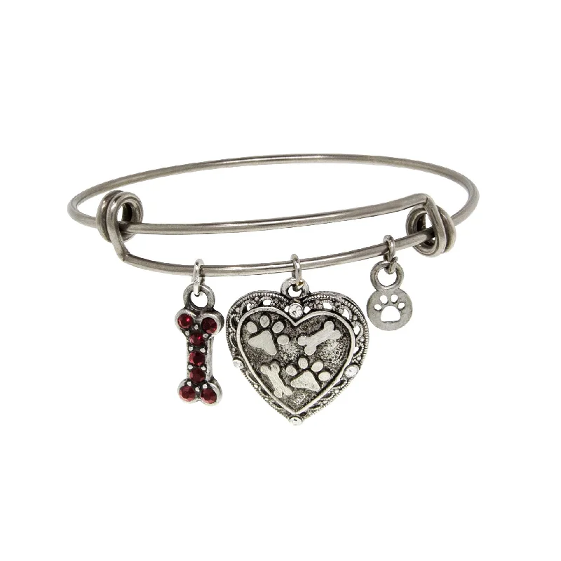 - Cat hair ball removal and hair removal cream1928 Jewelry® Pewter Heart Bone Paw Print Charm Bracelet