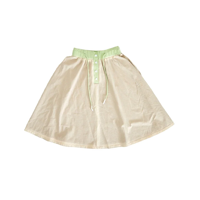 - Natural latex pet mattressHey Kid Tan Washed Elastic Cuff Skirt