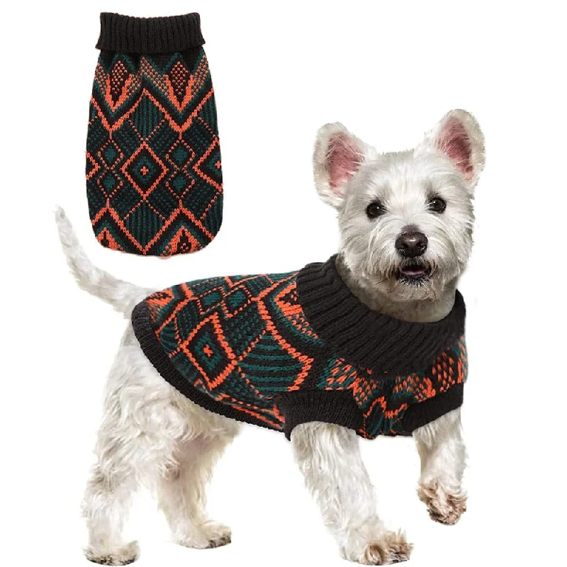 Pet cartoon pattern clothesKUTKUT Small Dog Cat Sweater,Turtleneck Knitwear Small Pet Sweater, Soft Comfortable Pet Knitted Pullover for Pug, Shih tzu, Lhasa etc, Small Dogs Cat Warm Clothes