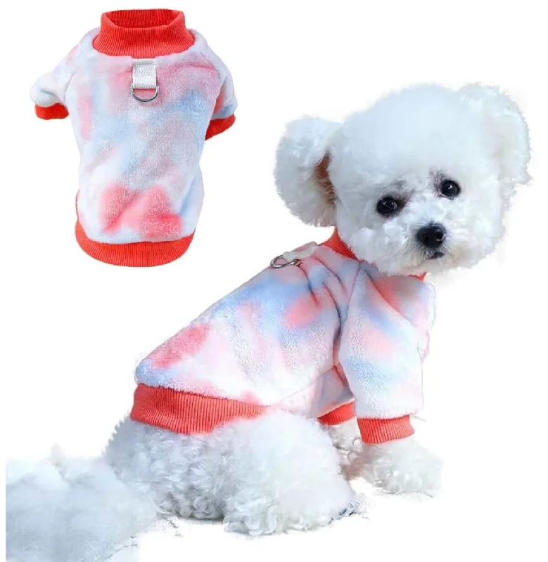 Classification by season or weather:KUTKUT Small Dog Cat Flannel Plush Sweater, Winter Fleece Thickned Warm Breathable Pullover with Drawstring Buckle for Yorkshire, Maltese and Small Dogs Cats