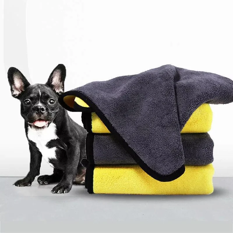 Pet rehabilitation recovery clothes (such as post-operative clothes)KUTKUT Dog Bath Towel - Super Absorbent Microfiber Dog Towel for Small Medium Large Dogs and Cats, Yellow - Grey