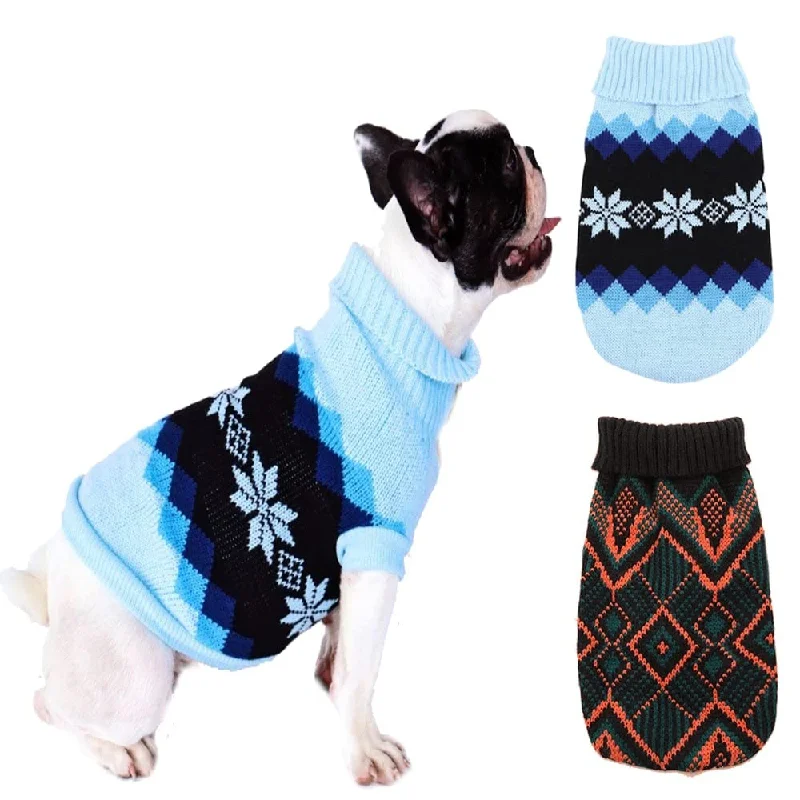 Classification by function or use:KUTKUT Combo of 2 Small Dog Cat Sweater,Turtleneck Knitwear Small Pet Sweater, Soft Comfortable Pet Knitwear Pullover for Shihtzu, Pug, Lhasa etc, Small Dogii Cat Winter Clothes