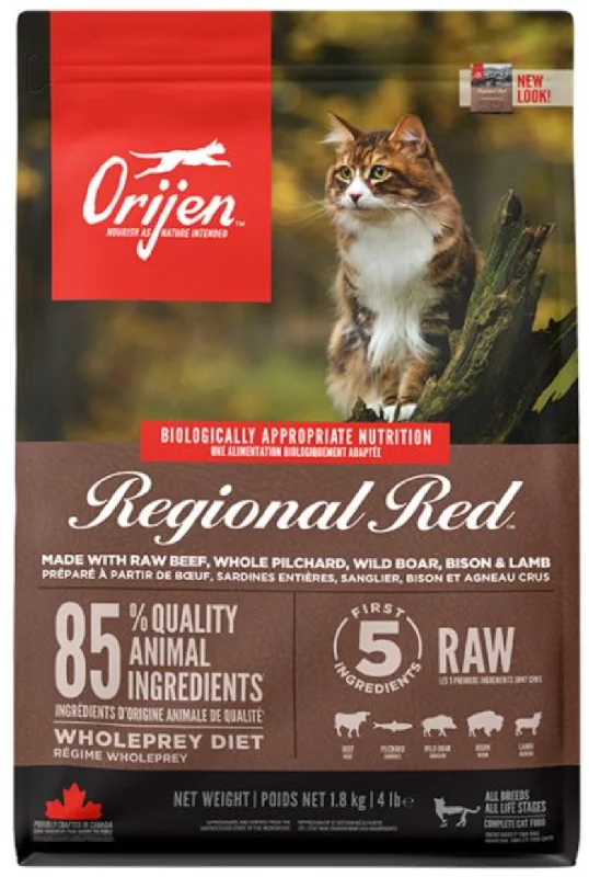    - Natural ingredient cat food  Orijen Regional Red Cat Food