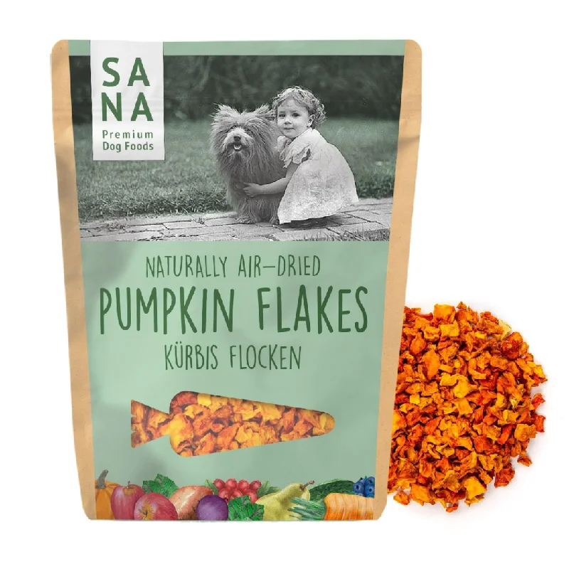    - Cat food for spayed/neutered cats  - Special food for puppiesSana Pumpkin Flakes