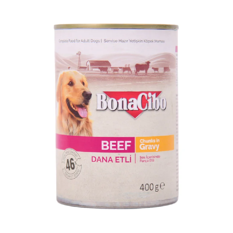    - Cat food nutritional analysis  - Food for small dogsBONACIBO CANNED DOG FOOD CIG BEEF  400 GM