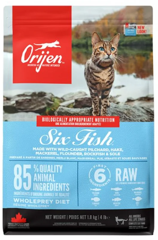    - Grain-free cat food recommendations  Orijen Six Fish Cat Food